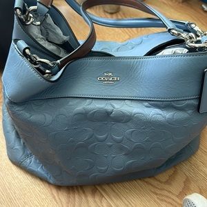 Beautiful baby blue coach purse